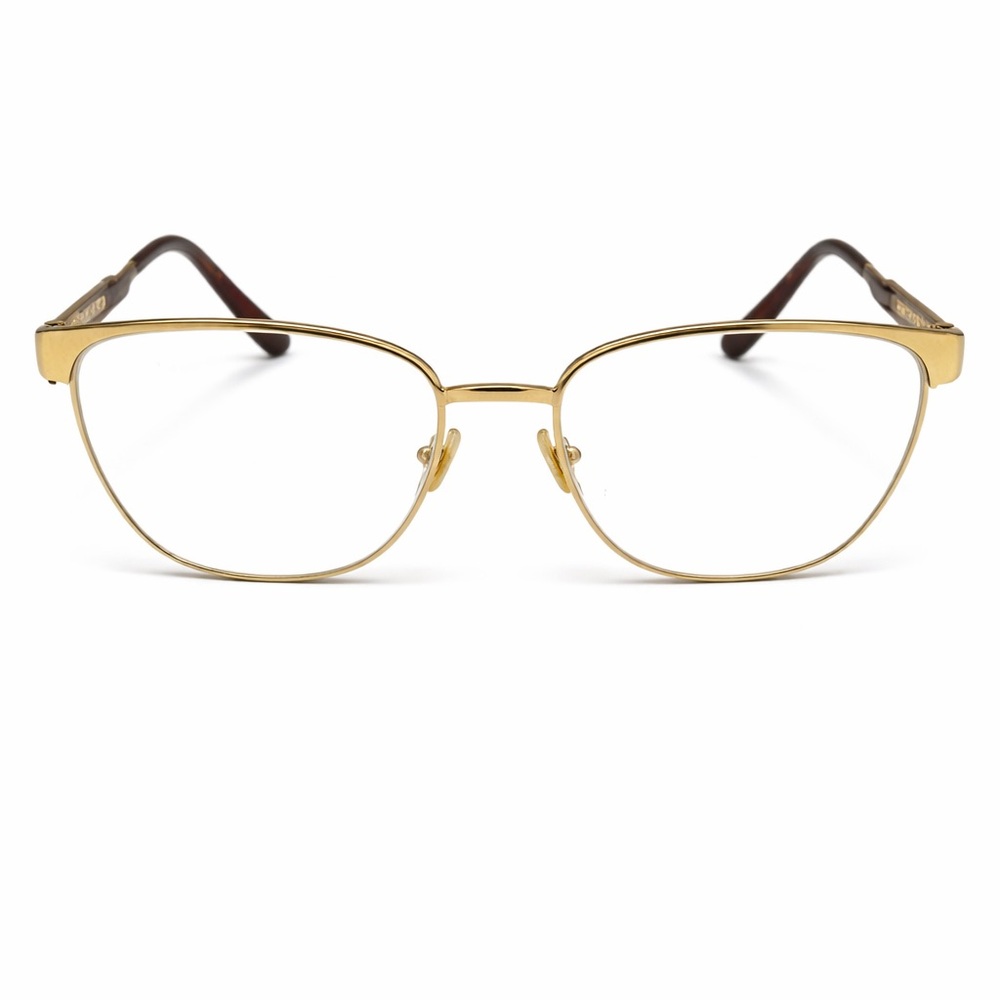 Versace Gold Metal Cat-Eye Glasses Unisex